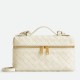Perfette Qualità Repliche Bottega Veneta Bang Bang Vanity Case Avorio Intrecciato Imitazione