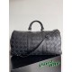 Replica perfetta Borsone medio Bottega Veneta vitello martellata intrecciata nera Imitazione Outlet Online
