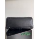 Replica perfetta Borsone medio Bottega Veneta vitello martellata intrecciata nera Imitazione Outlet Online