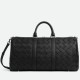 Replica perfetta Borsone medio Bottega Veneta vitello martellata intrecciata nera Imitazione Outlet Online
