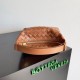 Migliore Repliche Borsa Bottega Veneta Mini Wallace vitello intrecciata marrone Economiche Outlet Online
