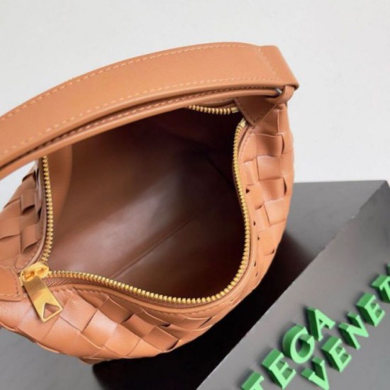 Migliore Repliche Borsa Bottega Veneta Mini Wallace vitello intrecciata marrone Economiche Outlet Online