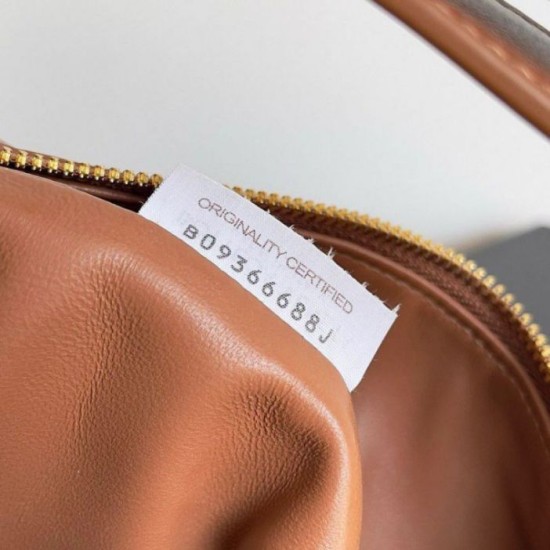 Migliore Repliche Borsa Bottega Veneta Mini Wallace vitello intrecciata marrone Economiche Outlet Online