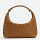 Migliore Repliche Borsa Bottega Veneta Mini Wallace vitello intrecciata marrone Economiche Outlet Online