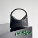 Miglior Falso Borsa Bottega Veneta Mini Wallace vitello intrecciata nera Economiche Premium