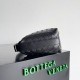 Miglior Falso Borsa Bottega Veneta Mini Wallace vitello intrecciata nera Economiche Premium