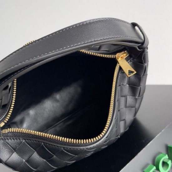 Miglior Falso Borsa Bottega Veneta Mini Wallace vitello intrecciata nera Economiche Premium