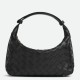 Miglior Falso Borsa Bottega Veneta Mini Wallace vitello intrecciata nera Economiche Premium
