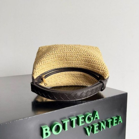 Migliore Repliche Bottega Veneta Mini Wallace Borsa Raffia Naturale Economiche Outlet Online