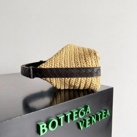 Migliore Repliche Bottega Veneta Mini Wallace Borsa Raffia Naturale Economiche Outlet Online