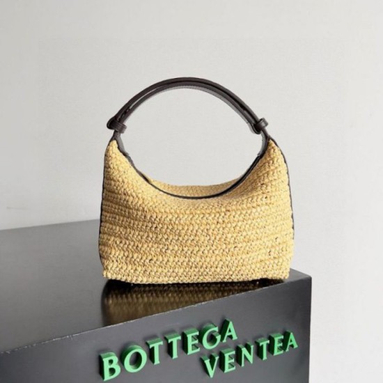 Migliore Repliche Bottega Veneta Mini Wallace Borsa Raffia Naturale Economiche Outlet Online