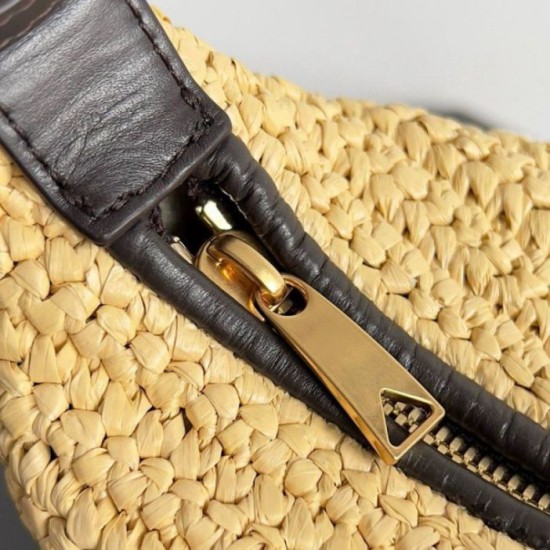 Migliore Repliche Bottega Veneta Mini Wallace Borsa Raffia Naturale Economiche Outlet Online