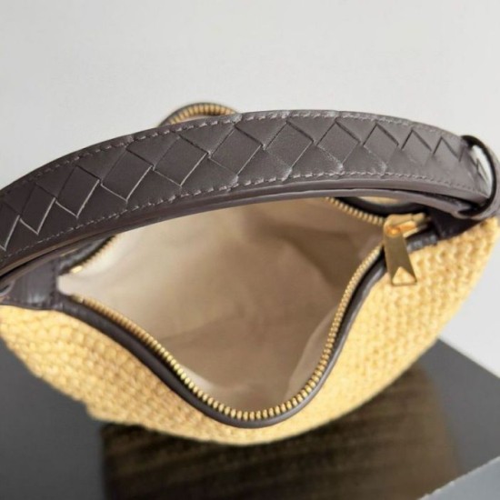Migliore Repliche Bottega Veneta Mini Wallace Borsa Raffia Naturale Economiche Outlet Online