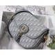 Replica perfetta Borsa media Dior Bobby tela Dior Oblique grigia Imitazione Outlet Online