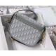 Replica perfetta Borsa media Dior Bobby tela Dior Oblique grigia Imitazione Outlet Online