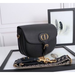 Perfette Qualità Repliche Borsa grande Dior Bobby vitello martellata nera Imitazione