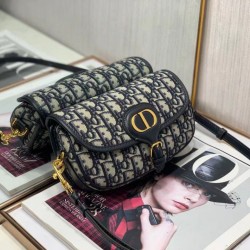 Miglior Falso Borsa Dior Bobby East-West tela Dior Oblique blu Economiche Premium