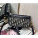 Miglior Falso Borsa Dior Bobby East-West tela Dior Oblique blu Economiche Premium