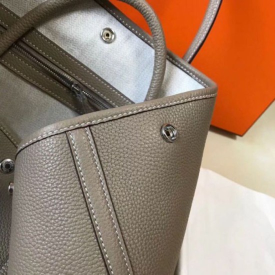 Migliore Repliche Hermes Garden Party 36 Borsa Grigio Clemence vitello Economiche Outlet Online