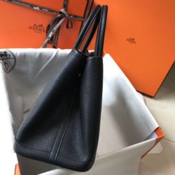Perfette Qualità Repliche Hermes Garden Party 36 Borsa Nera Clemence vitello Imitazione