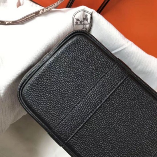 Perfette Qualità Repliche Hermes Garden Party 36 Borsa Nera Clemence vitello Imitazione