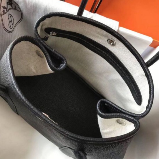 Perfette Qualità Repliche Hermes Garden Party 36 Borsa Nera Clemence vitello Imitazione