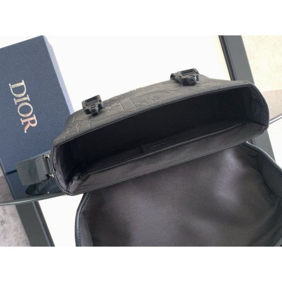 Perfette Qualità Repliche Dior Hit the Road Flap Messenger Borsa Nero Gravity Imitazione