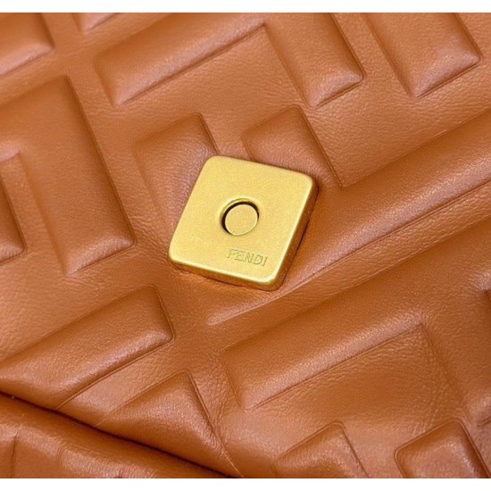 Perfette Qualità Repliche Borsa media Baguette Fendi nappa FF marrone Imitazione Perfette Qualità Repliche Borsa media Baguette Fendi nappa FF marrone Imitazione