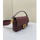 Migliore Repliche Borsa media Fendi Baguette nappa bordeaux FF Economiche Outlet Online