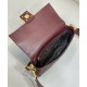 Migliore Repliche Borsa media Fendi Baguette nappa bordeaux FF Economiche Outlet Online