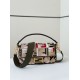Perfette Qualità Repliche Borsa media Baguette Fendi tela con ricamo FF multicolore Imitazione Miglior Falso Borsa media Baguette Fendi tela con ricamo FF multicolore Economiche Premium