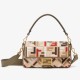 Perfette Qualità Repliche Borsa media Baguette Fendi tela con ricamo FF multicolore Imitazione Miglior Falso Borsa media Baguette Fendi tela con ricamo FF multicolore Economiche Premium