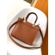 Migliore Repliche Borsa tote piccola Fendi Sunshine marrone vitello Economiche Outlet Online