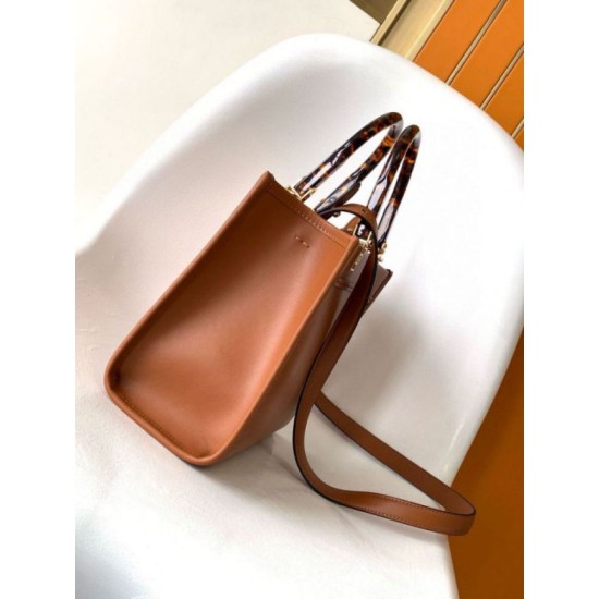Migliore Repliche Borsa tote piccola Fendi Sunshine marrone vitello Economiche Outlet Online