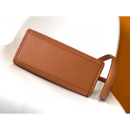 Migliore Repliche Borsa tote piccola Fendi Sunshine marrone vitello Economiche Outlet Online