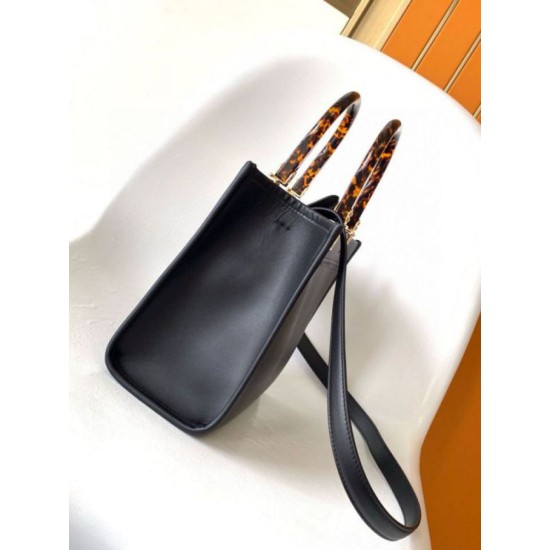 Miglior Falso Borsa tote piccola Fendi Sunshine vitello nera Economiche Premium