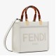 Perfette Qualità Repliche Borsa tote piccola Fendi Sunshine vitello bianca Imitazione