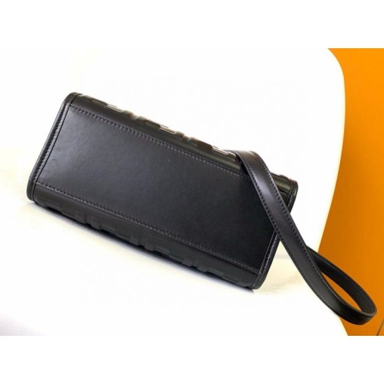 Repliche Borsa tote piccola Fendi Sunshine vitello FF nera Imitazioni Premium Miglior Falso Borsa tote piccola Fendi Sunshine vitello FF nera Economiche Premium
