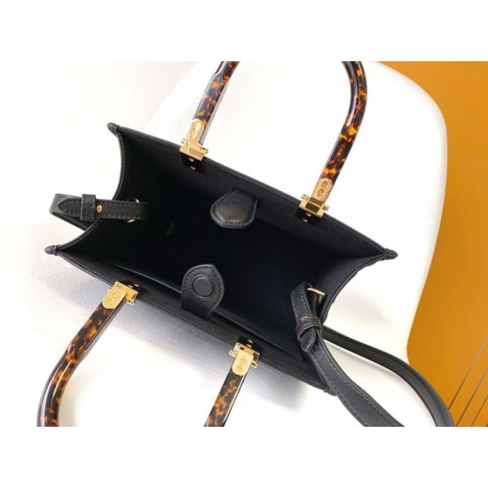 Repliche Borsa tote piccola Fendi Sunshine vitello FF nera Imitazioni Premium Miglior Falso Borsa tote piccola Fendi Sunshine vitello FF nera Economiche Premium