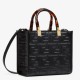 Repliche Borsa tote piccola Fendi Sunshine vitello FF nera Imitazioni Premium Miglior Falso Borsa tote piccola Fendi Sunshine vitello FF nera Economiche Premium