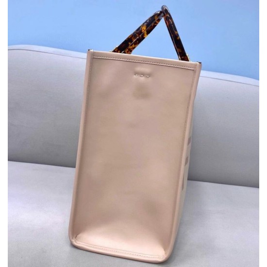 Perfette Qualità Repliche Borsa shopper media Fendi Sunshine vitello beige Imitazione