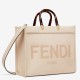 Perfette Qualità Repliche Borsa shopper media Fendi Sunshine vitello beige Imitazione
