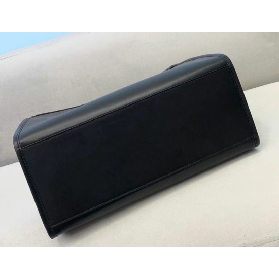 Replica perfetta Fendi Sunshine Medium Shopper Borsa vitello nera Imitazione Outlet Online