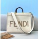 Replica perfetta Fendi Sunshine Medium Shopper Borsa vitello bianca Imitazione Outlet Online