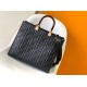 Migliore Repliche Borsa tote media Fendi Sunshine vitello FF nera Economiche Outlet Online