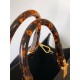 Migliore Repliche Borsa tote media Fendi Sunshine vitello FF nera Economiche Outlet Online