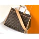 Replica perfetta Borsa tote media Fendi Sunshine tessuto jacquard FF marrone Imitazione Outlet Online
