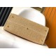 Migliore Repliche Borsa tote media Fendi Sunshine paglia naturale Economiche Outlet Online
