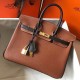 Repliche Borsa Hermes Birkin bicolore 25cm marrone/nero Clemence Imitazioni Premium Perfette Qualità Repliche Borsa Hermes Birkin bicolore 25cm marrone/nero Clemence Imitazione