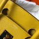 Miglior Falso Hermes Birkin 30cm Borsa Gialla Clemence Economiche Premium
